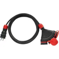 AWTOOLS , cable de extensión Extreme, 25 metros, 3X2,5Mm, 3 enchufes, protección IP54, 16A/4000W