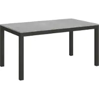 Itamoby Mesa extensible de 90x160/264 cm, diseño Everyday Evolution, superficie de cemento gris antracita y estructura en color antracita