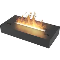 SOLOLED Quemador de bioetanol con inserto de acero inoxidable mate de color , de 50 cm
