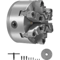 Vevor VEVOR, mandril de 6 mordazas, 160 mm, autocentrante, rango de sujeción de 3-145 mm, material HT300, para madera, metal, torno
