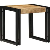 Syfax Mesa de Café Marrón 40 x 40 x 38 cm Madera de mango maciza
