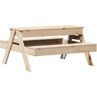 Syfax Mesa de pícnic con arenero para niños madera maciza de pino