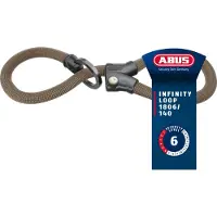 ABUS - Infinity Loop 1806 - Candado para bicicleta size 140 cm, gris/marrón