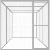 vidaXL Jaula para gatos, 4,5 x 1,5 x 1,5 metros, acero galvanizado