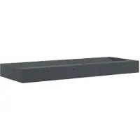 Syfax Lavabo de fundición de mineral/mármol antracita 120x46x11 cm