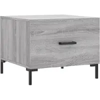 Syfax Mesa de centro madera contrachapada gris Sonoma 50x50x40 cm