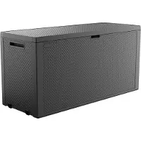 Keter 249384, Caja de almacenamiento, Gris claro, Rectangular, Resina, Color sólido, Estilo ratán