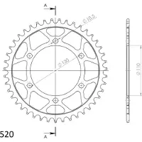 Supersprox Corona Trasera Steel Kawasaki 520x43 Rfe486x43blk