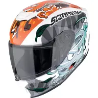 Scorpion Exo-JNR Air The4Elem Casco Integral Blanco/Azul/Naranja M unisex