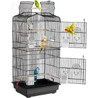 Vevor Jaula para pájaros , 457 x 355 x 925 mm, casa para pájaros ideal para periquitos, jilgueros, canarios, periquitos monje, periquitos australianos, periquitos y pequeños loros