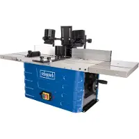 Scheppach Máquina fresadora HF50 - 1500W | Altura del husillo de 40 mm | Mandriles de 6, 8 y 12 mm | Ampliación de la mesa | Control de velocidad de 11500 a 24000min-1