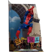 Mcfarlane Toys Figura Marvel Gold Collection Pvc 1/10 Spider-man &amp; Scene Label The Amazing Spider-man 68 Figure 15 Cm