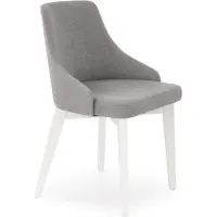 Halmar - Silla de comedor Toledo - blanca / gris claro