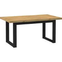 Syfax Mesa de comedor NOAIN, forma en U, patas de 160x90x75 cm, madera maciza de pino