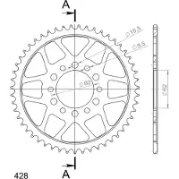 Supersprox Corona Trasera Steel Yamaha 428x51 Rfe1842x51blk
