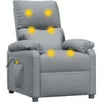 Syfax Sillón de masaje tela gris claro