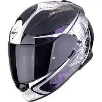 Scorpion Exo-491 Run Casco Integral Negro/Morado L unisex