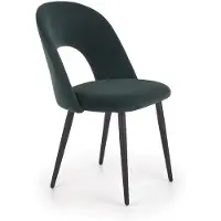Halmar - Silla de comedor K384 - verde oscuro/negro