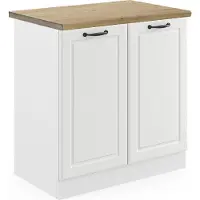Vicco Armario bajo para fregadero R-Line Blanco casa de campo 80 cm , ET Roble, Model 45817