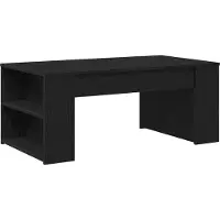 Syfax Mesa de Café Roble Negro 102 x 55 x 42 cm Madera de ingeniería