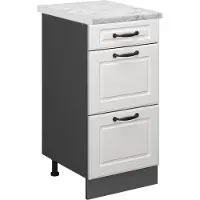 Vicco Mueble bajo de cocina R-Line Blanco casa de campo 40 cm ET Mármol, Model 45613