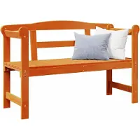 Syfax Banco de exterior 2 -Seater 119 x 44 x 76 cm Marrón Rectangular