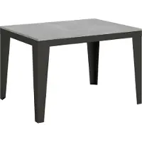 Itamoby Mesa extensible de 90x120/224 cm con estructura "Flame Evolution" en color cemento gris