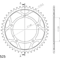Supersprox Corona Trasera Steel Suzuki 525x45 Rfe1792x45blk