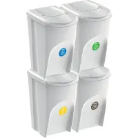 Keden Juego De 4 Cubos De Reciclaje Sortibox 4x35l