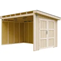 Timbela Casa de jardín de alta calidad, 8,68 m² - H231 x 248 x 412 cm - Sin suelo ni paredes laterales – Modelo M939B