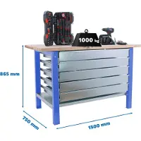Simonwork (bancos De Trabajo) Banco De Trabajo Bt6 Pro 5box 865x1500x750 Mm