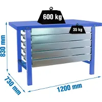 Simonwork (bancos De Trabajo) Banco De Trabajo Bt6 5box 830x1200x730 Mm