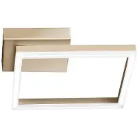 FABAS LUCE Aplique de pared LED LB25 Bard, 2160 lúmenes, 3000K, color dorado mate