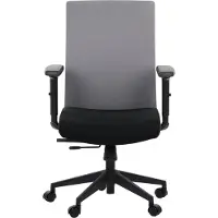 Stema Silla de oficina giratoria ergonómica RIVERTON F/L, reposabrazos ajustables, asiento deslizante (hacia adelante y hacia atrás), gris