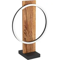 Eglo Boyal, disponible en negro, marrón, blanco, fabricado en plástico, acero y madera, con grado de protección IP20, clase II, 1 bombilla, 12 W