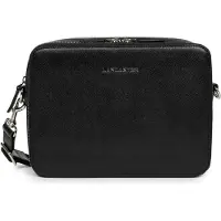Lancaster Bolso de hombro 'Homme Cuir Delphino Lucas' negro