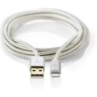 Nedis Cable Lightning De 8 Pines A Usb-a Macho 48 Mbps Chapado/trenzado De Aluminio Nylon Oro 1 M