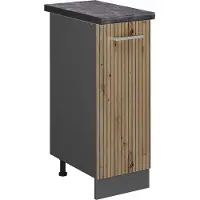 Vicco Armario de farmacia R-Line Roble artesanal 30 cm , ET Antracita, Model 49211