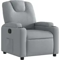 Syfax Sillón reclinable de tela gris claro