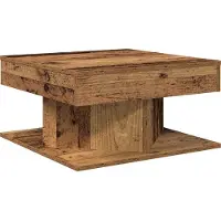 Syfax Mesa de centro madera de ingeniería envejecida 55x55x30 cm