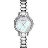 Giorgio Armani Reloj analógico plata / blanco perla