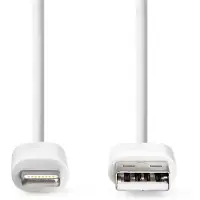 Nedis Cable Ccgl39300wt30 Lightning De 8 Pines A Usb-a Macho 48 Mbps Niquelado Pvc 3 M