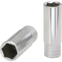 Ks Tools 917.1243-E, llave hexagonal de 1/2", larga, de 13 mm, con soporte