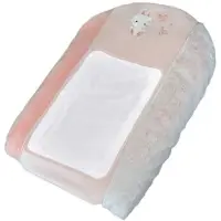 DOMIVA Colchoneta para cambiar pañales con funda de tejido tipo "Lapinou" – Rosa – 50 x 75 cm