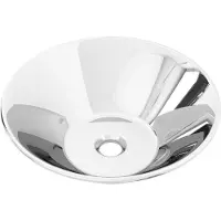 Syfax Lavabo 42x14 cm cerámica plateado