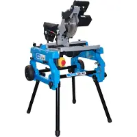 Güde Sierra circular de mesa Guede GFO 1401, con base, funcionamiento con conexión a la red eléctrica, 1400 vatios, diámetro del disco de corte de 216 mm, sistema de aspiración de polvo
