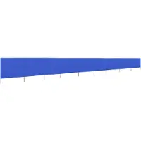 Syfax Paravientos de 9 paneles tela azul celeste 1200x120 cm