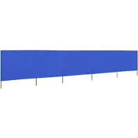 Syfax Paravientos de playa de 5 paneles tela azul celeste 600x80 cm