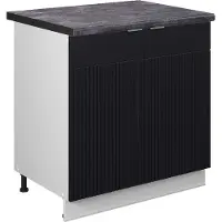 Vicco Armario bajo para fregadero Fame-Line Rayas negras 80 cm , ET Antracita, Model 50915