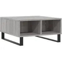 Syfax Mesa de centro madera de ingeniería gris Sonoma 60x60x30 cm